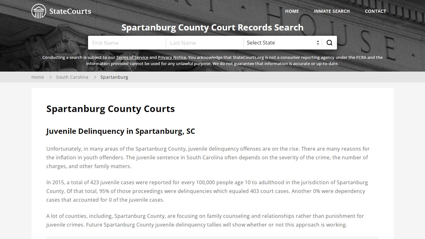 Spartanburg County, SC Courts - Records & Cases - StateCourts