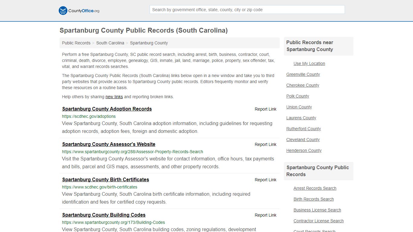 Public Records - Spartanburg County, SC (Business ...