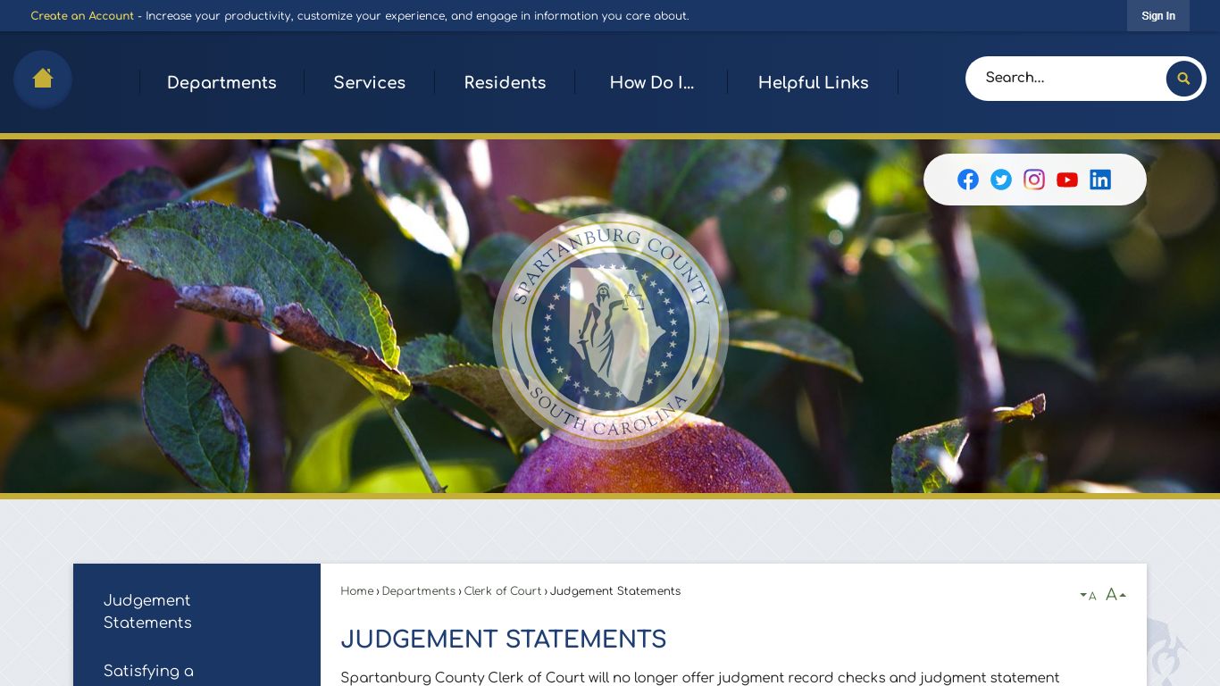 Judgement Statements | Spartanburg County, SC
